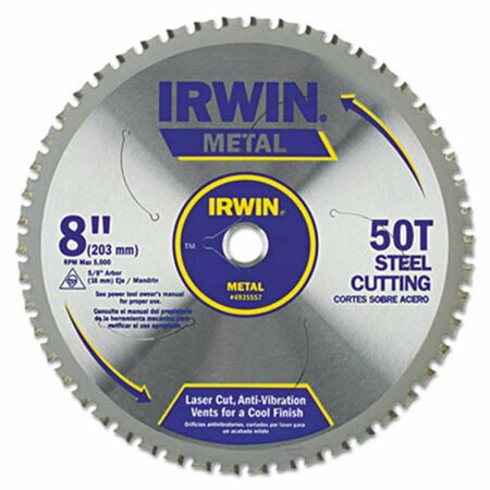 IRW 50T Metal Cutting Saw Blade, Ferrous Steel - 8 in. IR33540